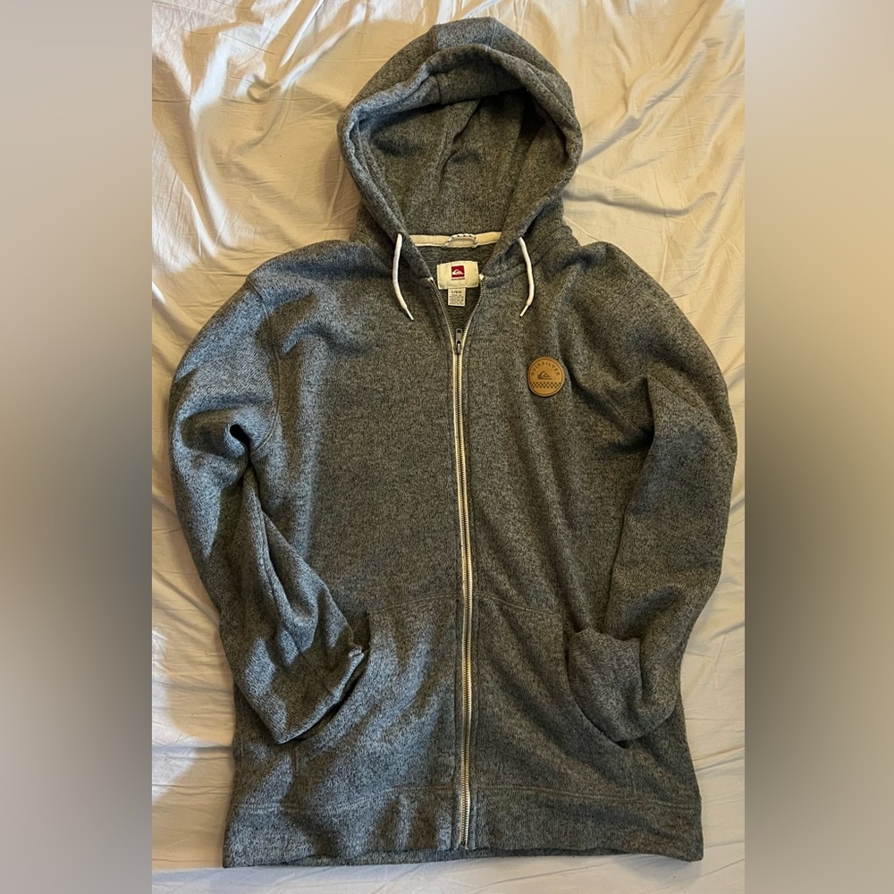 Quiksilver Heather Grey Full Zip Hoodie